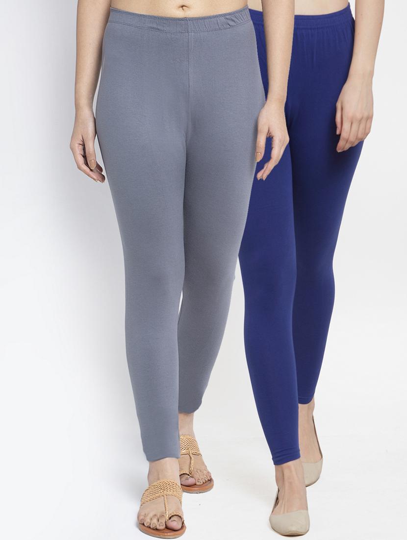 pack of 2 multi colored ankle length legging - 19756742 -  Zoom Image - 0