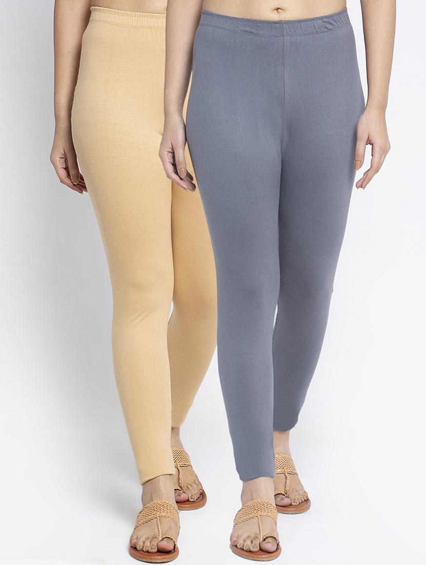pack of 2 multi colored ankle length legging - 19756746 - Zoom Image - 0