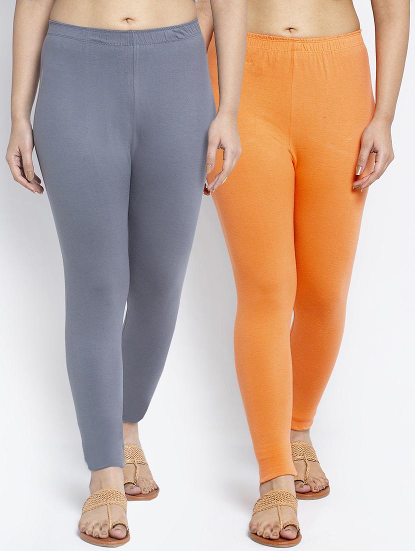 pack of 2 multi colored ankle length legging - 19756751 -  Zoom Image - 0