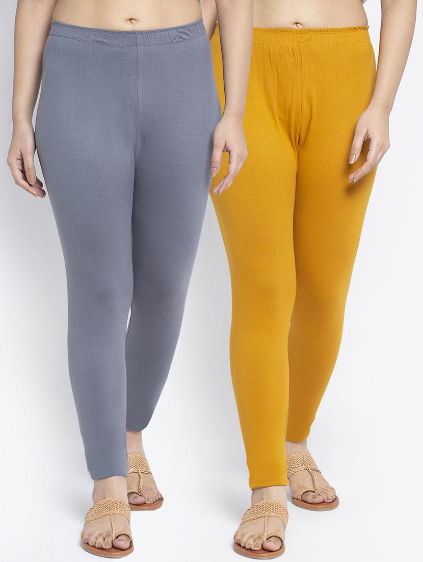 pack of 2 multi colored ankle length legging - 19756757 - Zoom Image - 0