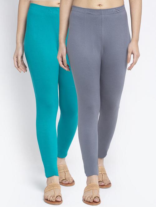 pack of 2 solid lycra leggings - 19756762 -  Standard Image - 0