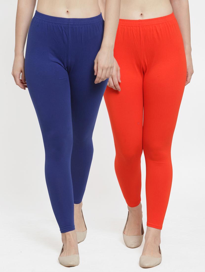 pack of 2 solid lycra leggings - 19756767 -  Zoom Image - 0