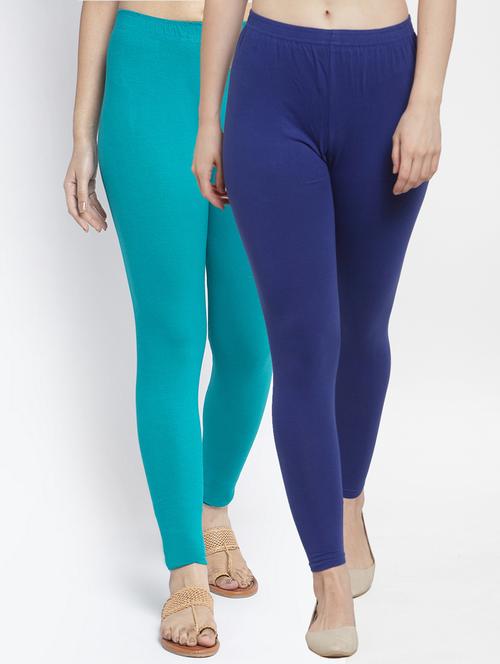 pack of 2 solid lycra leggings - 19756784 -  Standard Image - 0