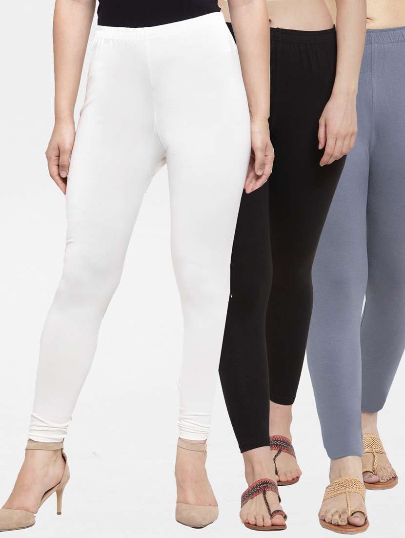 pack of 3 solid leggings - 19757221 - Zoom Image - 0