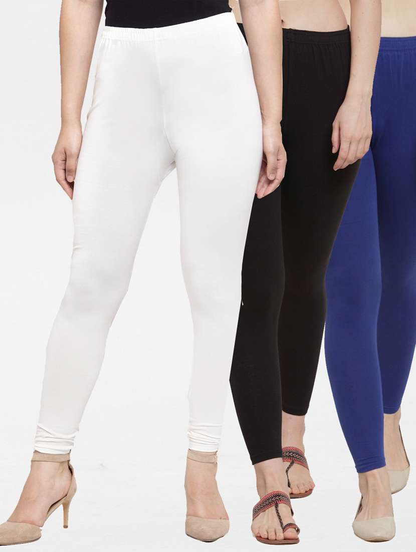 pack of 3 solid leggings - 19757222 -  Zoom Image - 0