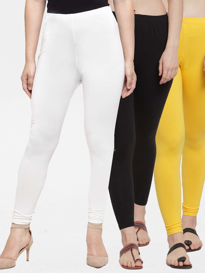 pack of 3 solid leggings - 19757223 - Zoom Image - 0