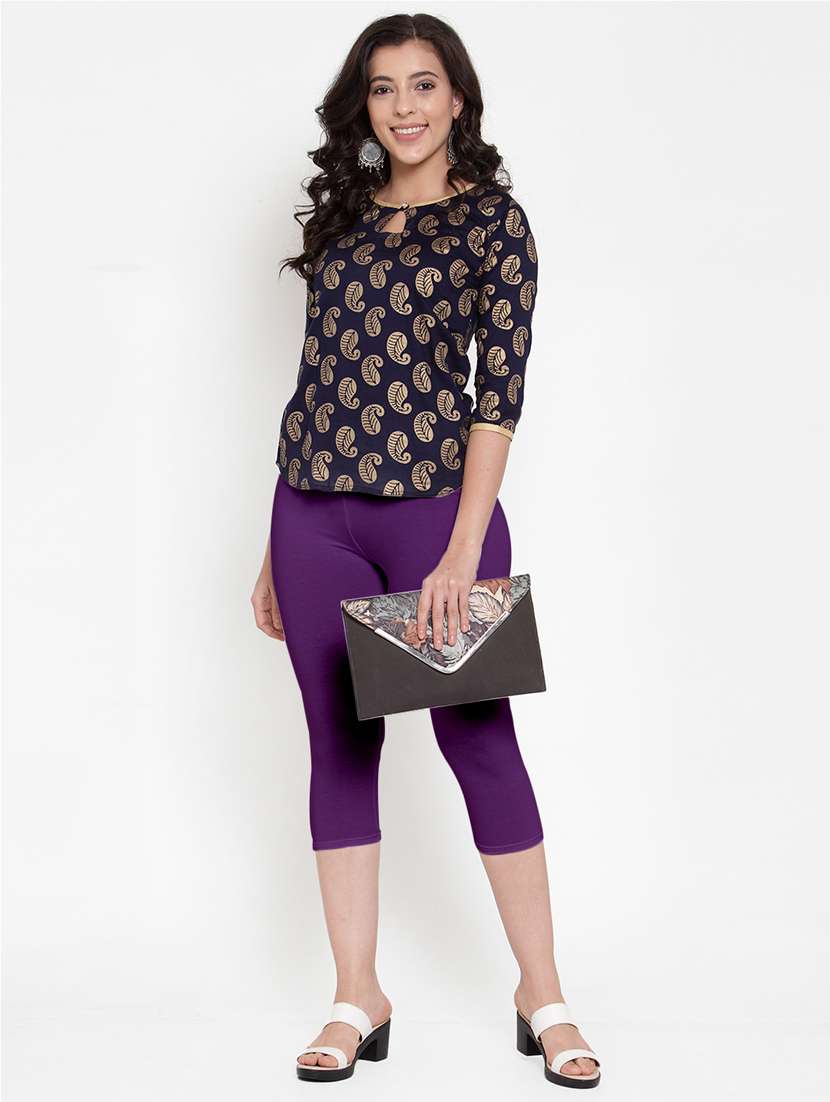 pack of 3 multi colored capri leggings - 19757355 -  Standard Image - 5