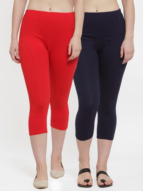 pack of 2 solid capri leggings - 19757438 - Standard Image - 0