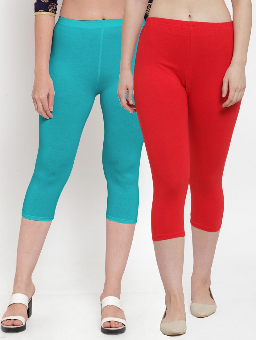pack of 2 solid capri leggings - 19757444 - Zoom Image - 0
