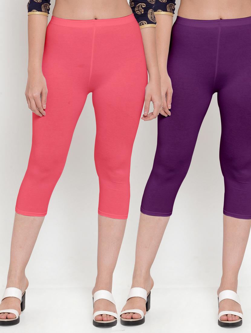 pack of 2 solid capri leggings - 19757545 - Zoom Image - 0