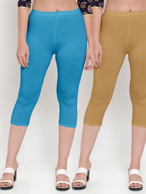 pack of 2 solid capri leggings  - 19757572 -  Standard Image - 0