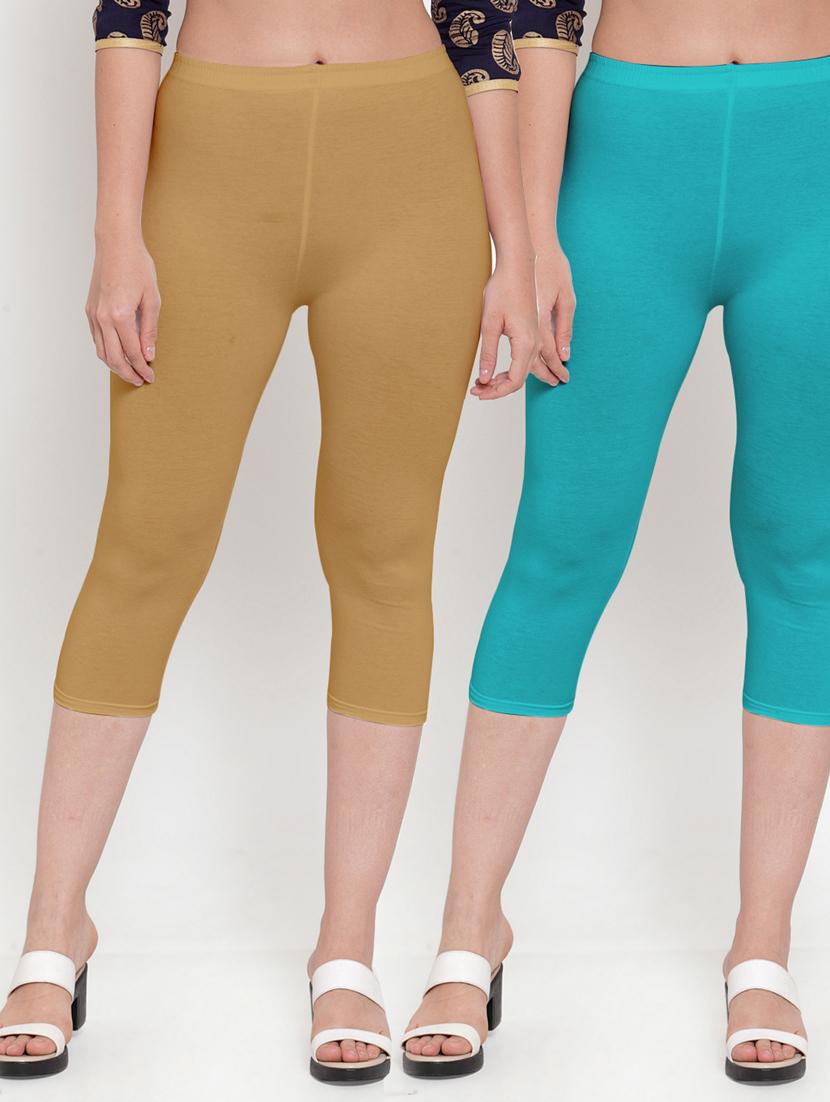 pack of 2 solid capri leggings - 19757579 - Zoom Image - 0