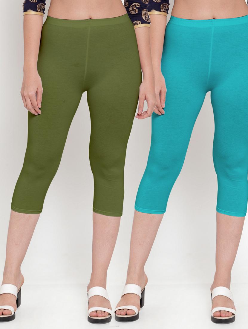 pack of 2 solid capri leggings - 19757580 - Zoom Image - 0