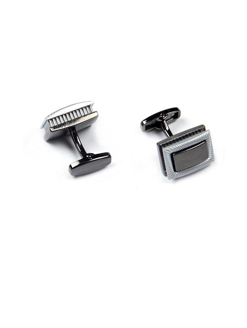 grey metal cufflink - 19761294 - Standard Image - 0