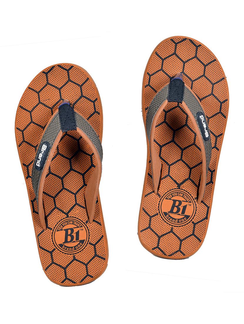 tan leatherette slip on slippers - 19765297 - Zoom Image - 0