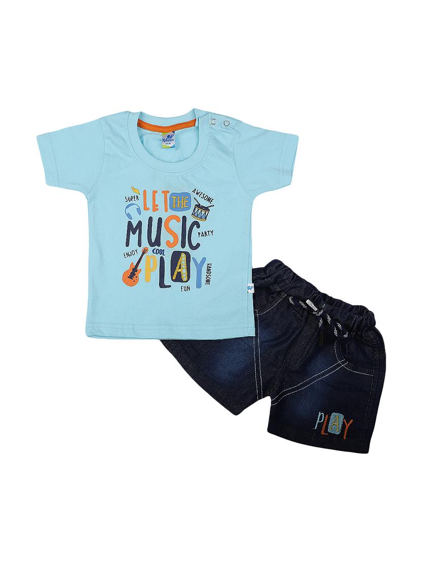 kids cotton shorts twin set - 19765439 - Zoom Image - 0