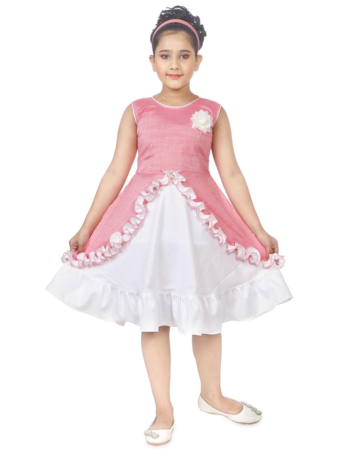 girls round neck sleeveless frock - 19765798 -  Zoom Image - 0