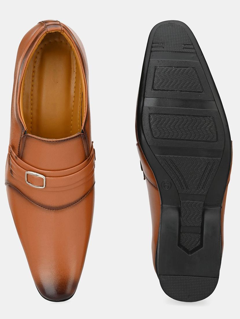 tan solid formal slip on - 19765824 - Standard Image - 5