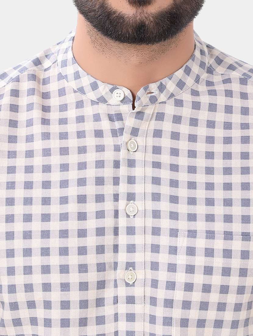 grey cotton short kurta - 19766389 - Standard Image - 5