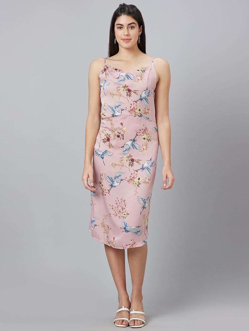 pink floral printed sheath dress - 19766421 - Zoom Image - 0