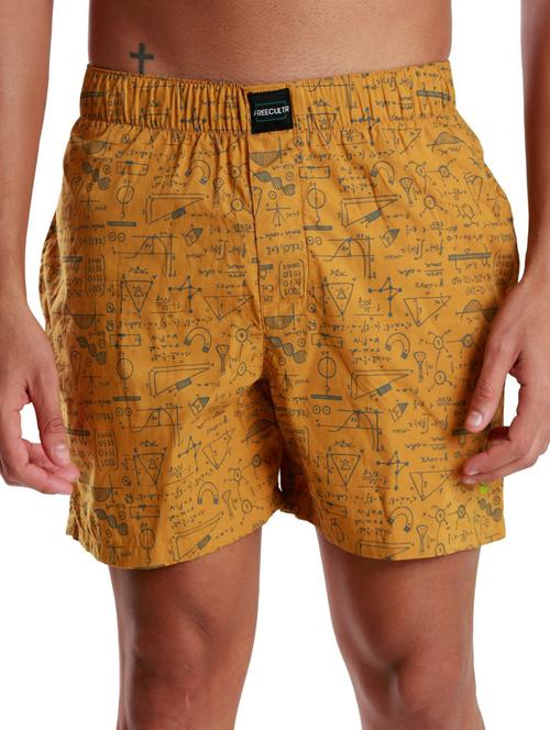 yellow cotton blend boxer - 19766629 - Standard Image - 0