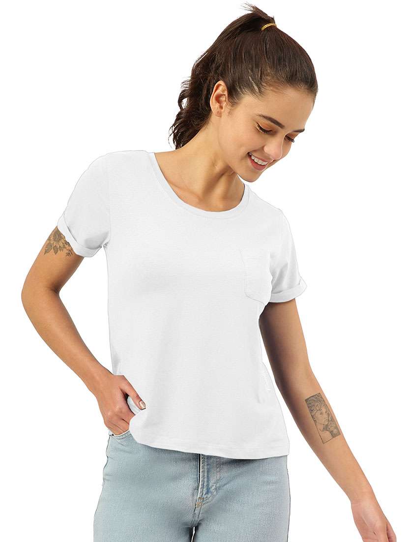 women's plain round neck t-shirt