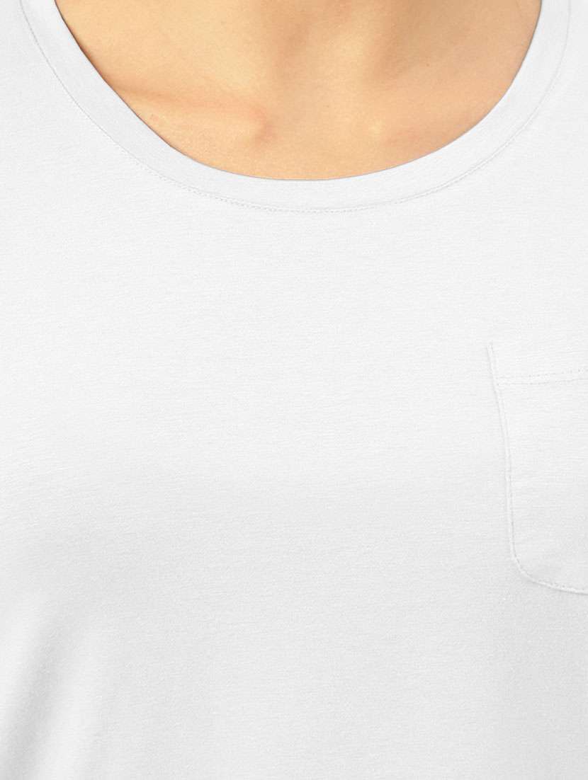 women's plain round neck t-shirt - 19767199 -  Standard Image - 3