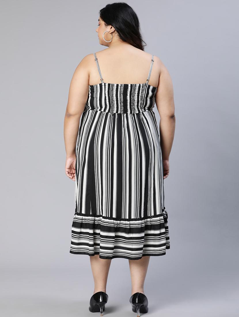 women's tiered dress striped dress - 19768224 - Standard Image - 3