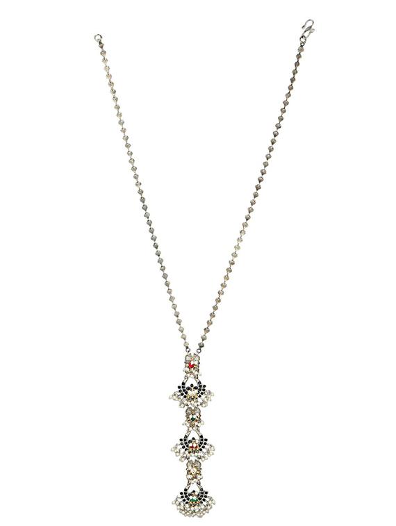 multi colored stone brass necklace and earring - 19768266 - Standard Image - 3