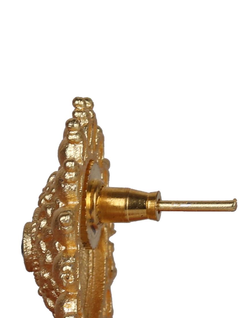 gold brass jhumki earring - 19768344 - Standard Image - 3