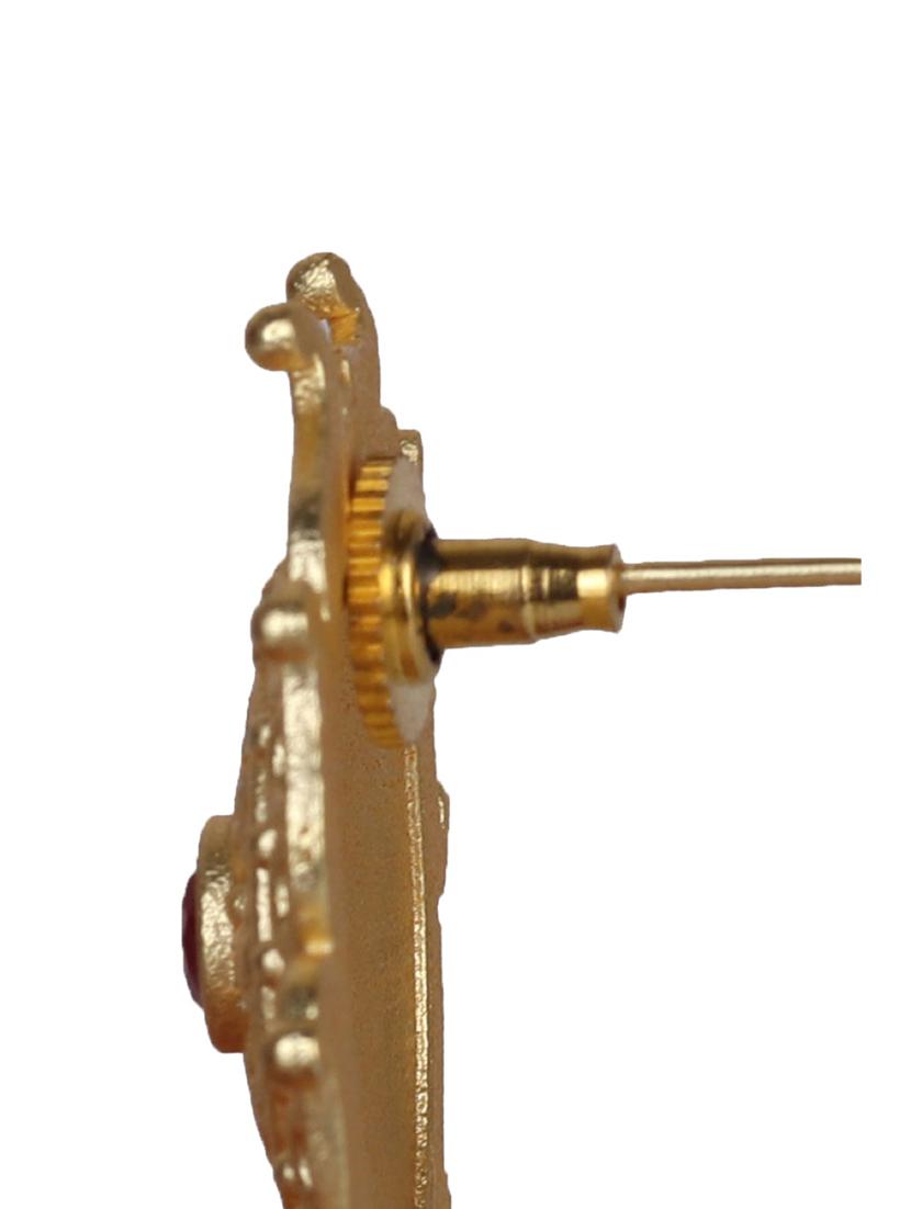 gold brass drop earring - 19768348 - Standard Image - 3