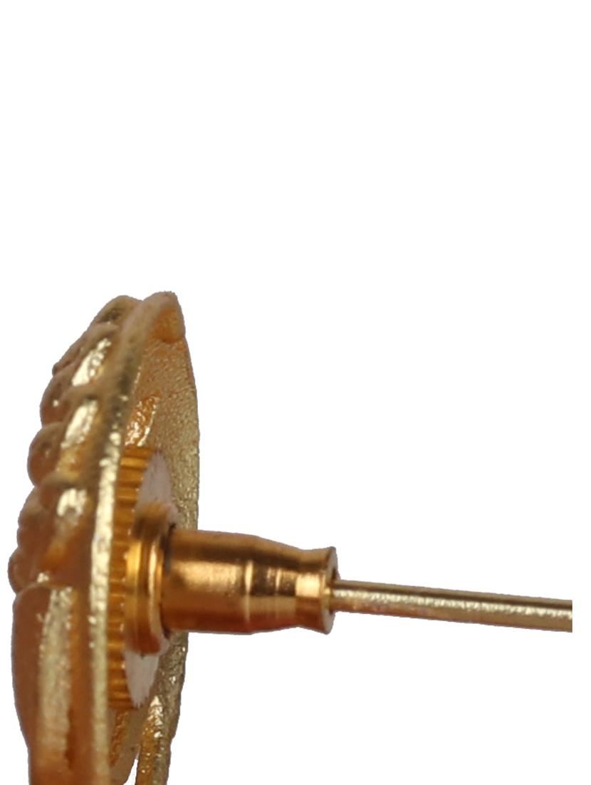 gold brass drop earring - 19768349 - Standard Image - 3