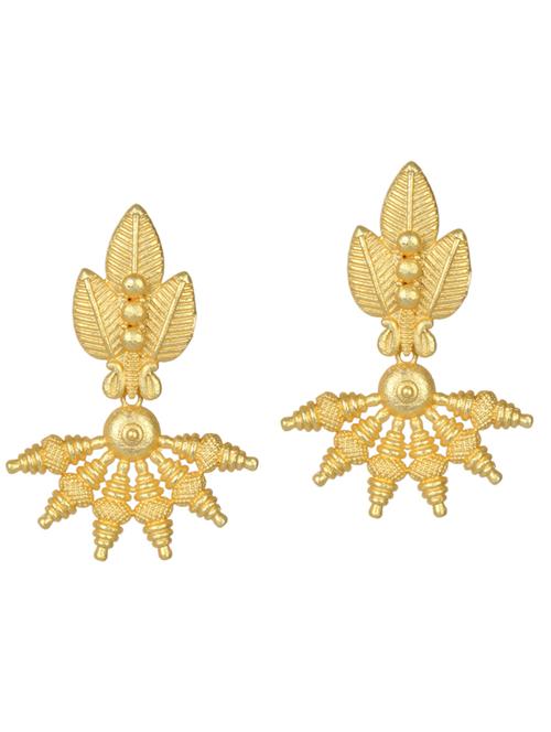 gold tone brass drop earring - 19768365 - Standard Image - 0