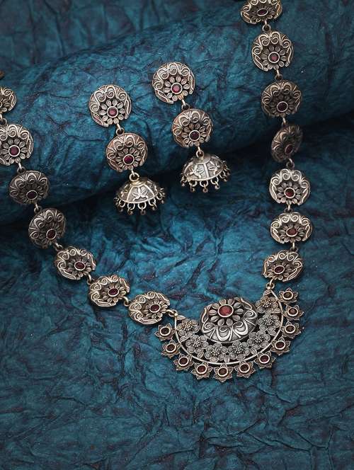 red brass necklaces and earring - 19768393 -  Standard Image - 0