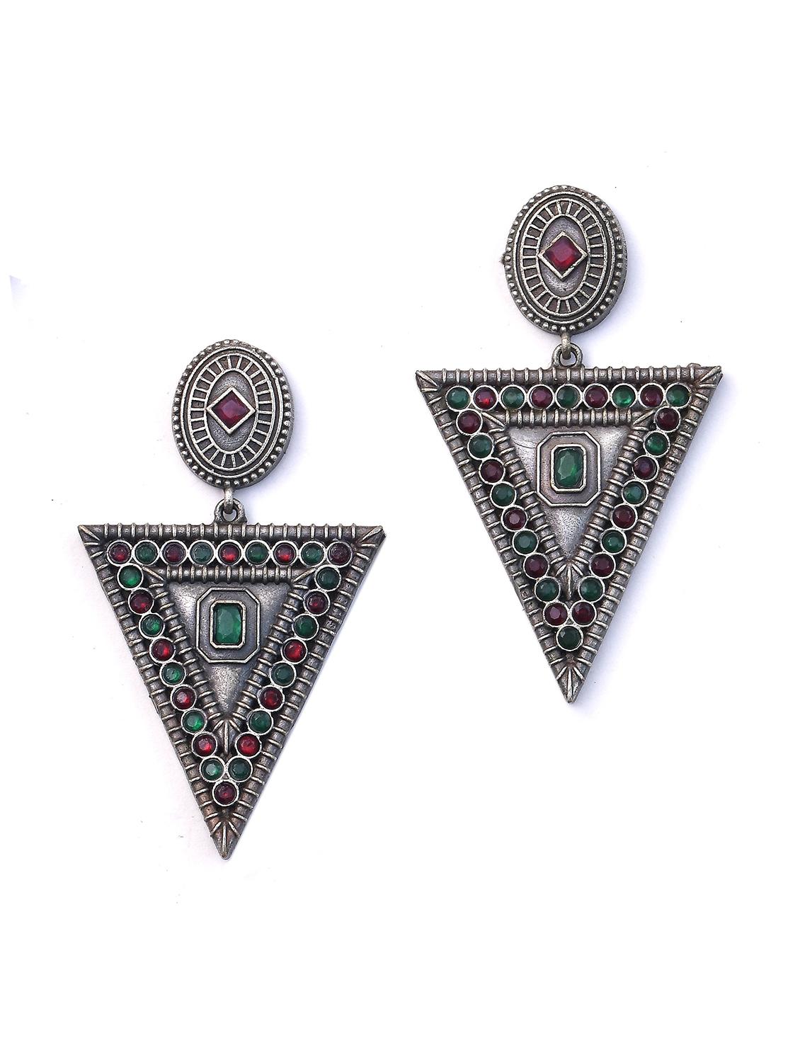 red brass necklaces and earring - 19768396 - Standard Image - 3