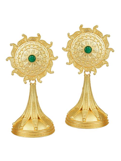 gold tone brass drop earring - 19768493 - Standard Image - 0