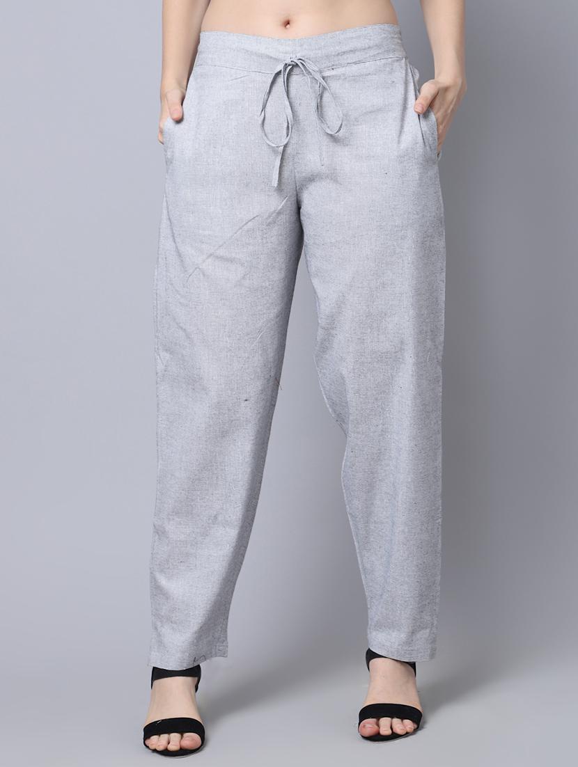grey flat front trouser - 19771507 -  Zoom Image - 0