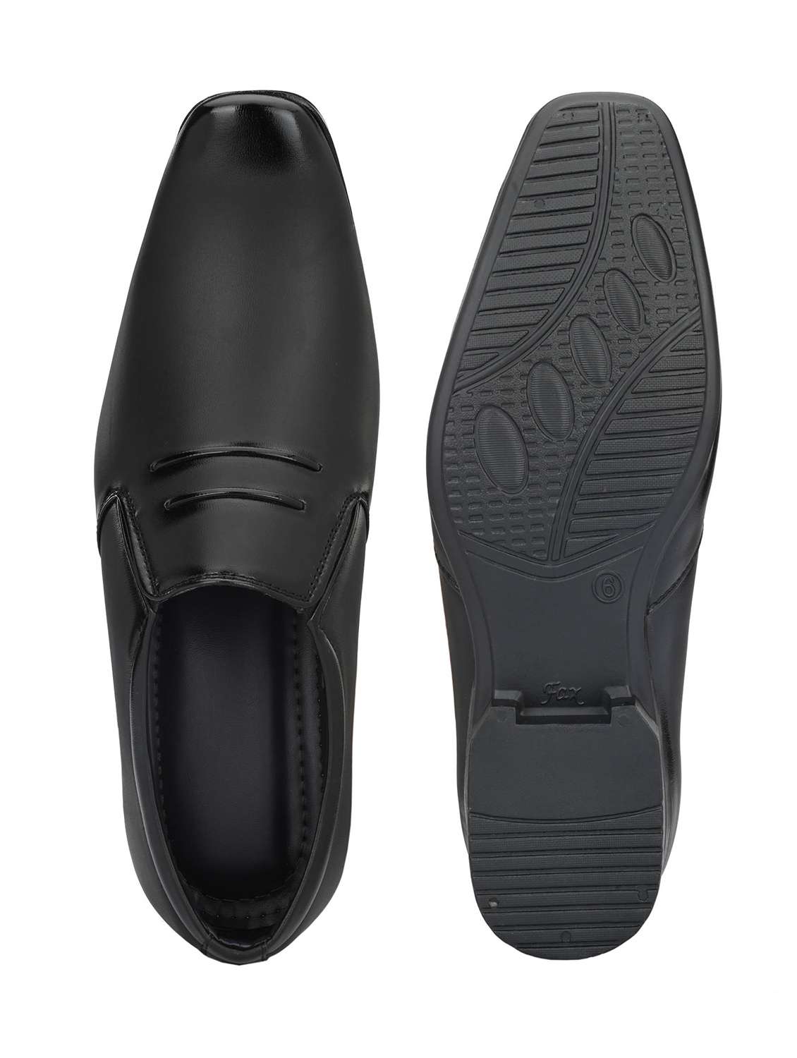 black slip on formal shoes - 19771510 - Standard Image - 3
