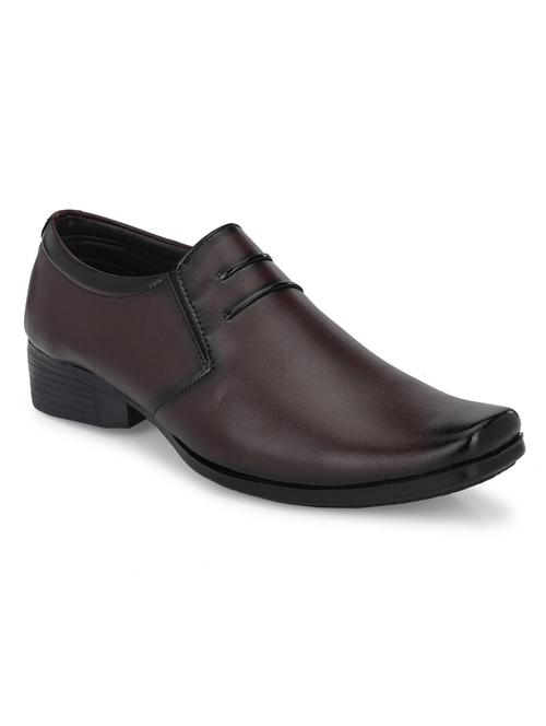 brown slip on formal shoes - 19771511 - Standard Image - 0