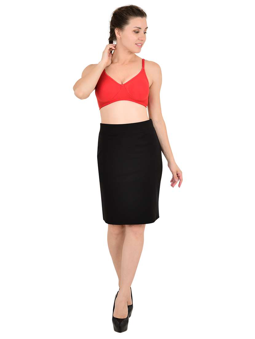 red cotton blend regular bra - 19772139 - Standard Image - 5