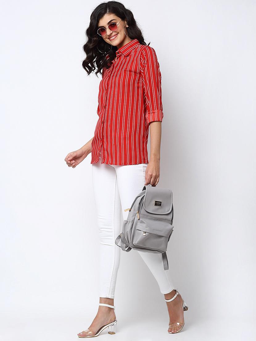 stripes crepe regular shirt - 19772493 - Standard Image - 3
