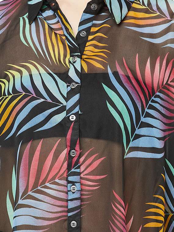 women's asymmetric tropical dress - 19772518 - Standard Image - 3
