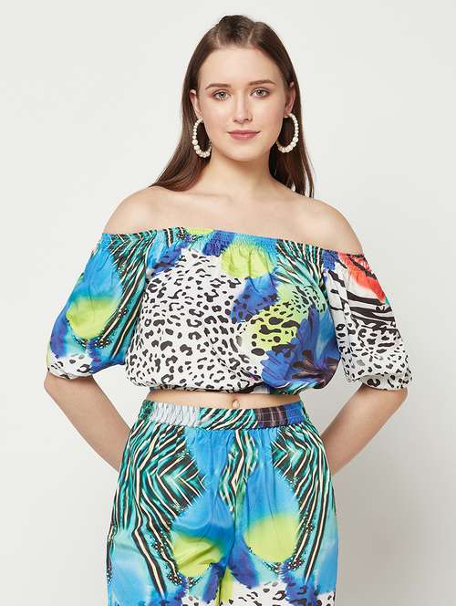 women's crop off shoulder top - 19772555 -  Standard Image - 0