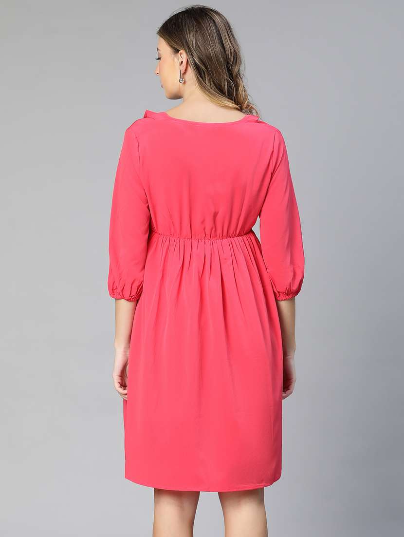 pink solid maternity wear - 19774988 -  Standard Image - 3