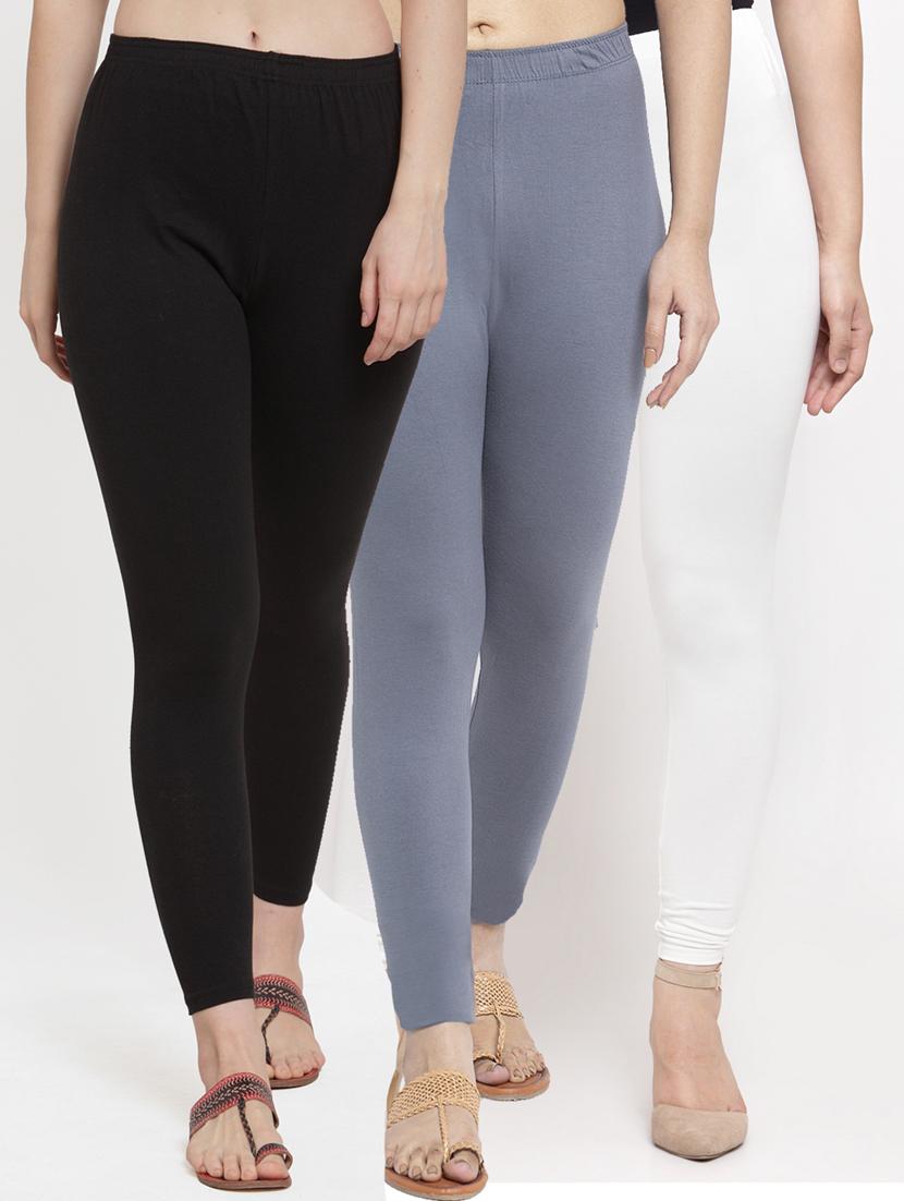 pack of 3 solid leggings - 19776106 - Zoom Image - 0