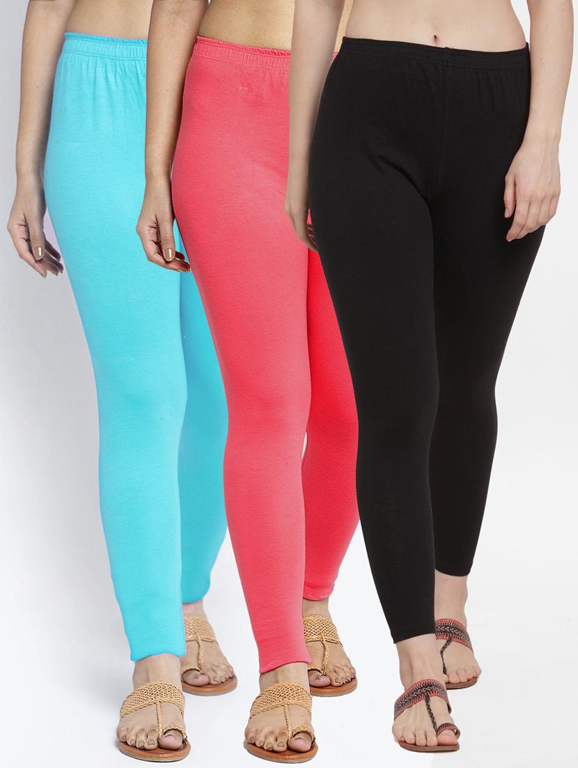 pack of 3 solid leggings - 19776398 - Zoom Image - 0