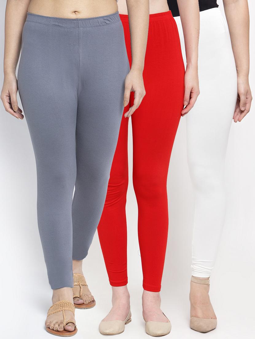 pack of 3 solid leggings - 19776427 - Zoom Image - 0