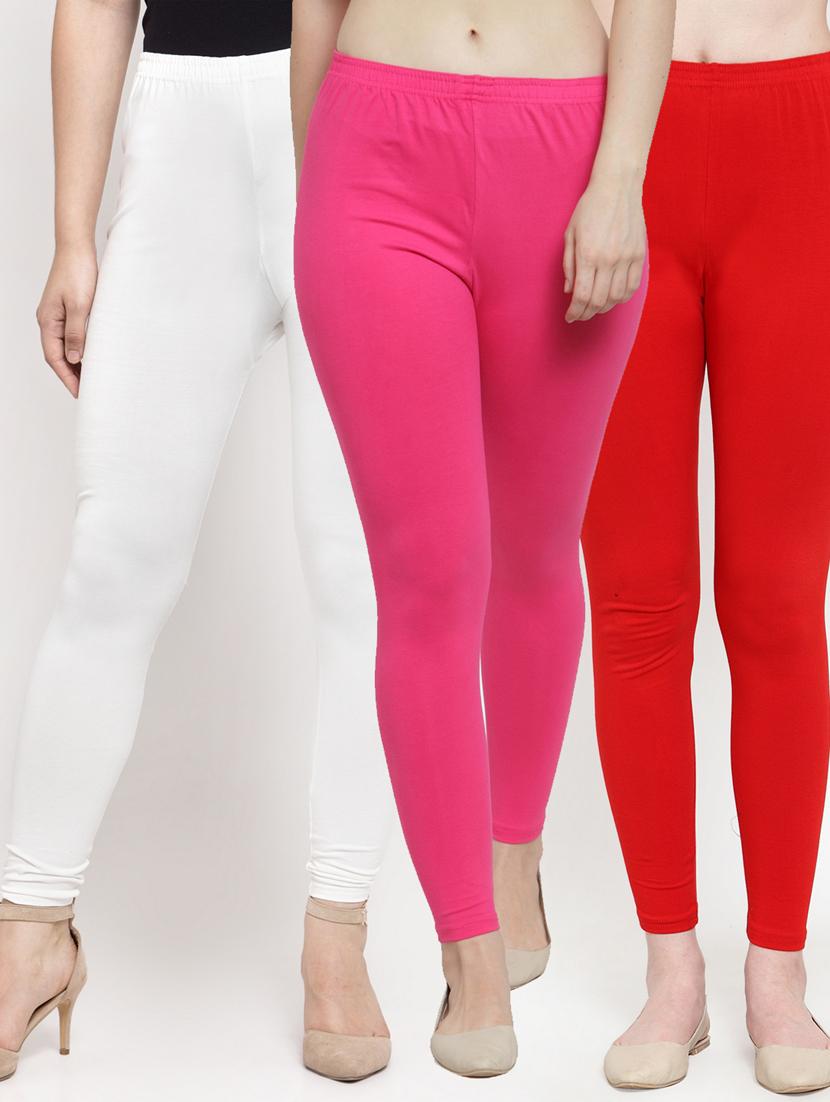 pack of 3 solid leggings - 19776430 -  Zoom Image - 0