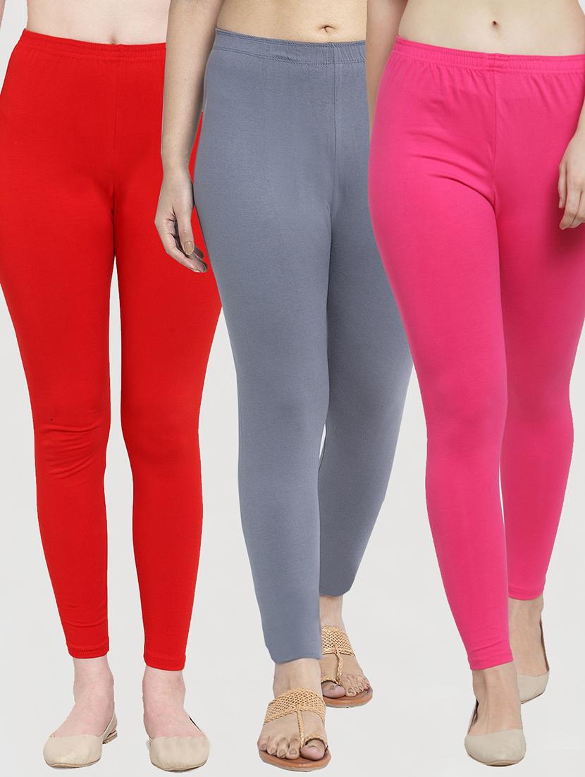 pack of 3 solid leggings - 19776447 -  Zoom Image - 0