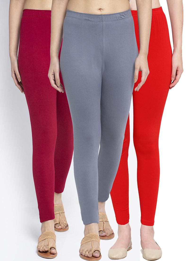 pack of 3 solid leggings - 19776453 -  Zoom Image - 0